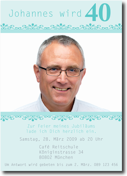 40. Geburtstag, ocker, Ornament