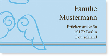 Adressaufkleber, Engel, hellblau