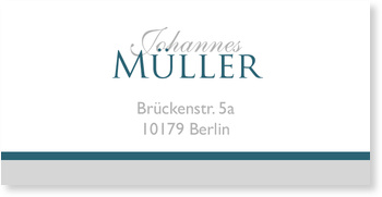 Adressaufkleber, petrol, hellblau