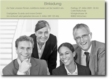 Businesseinladung, klassisch