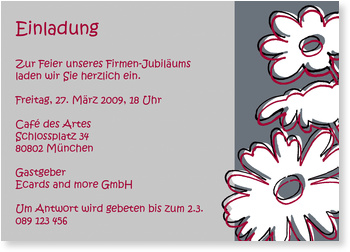Blumen, violett/grau, gesch�ftlich