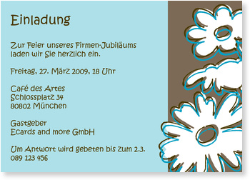 Blumen, blau/braun gesch�ftlich
