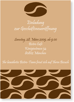 Gesch�ftser�ffnung, braun/terracotta