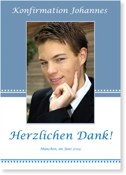 Dankekarte, Konfirmationsgaben