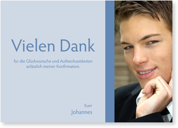 Danke, Konfirmationsgaben, blau