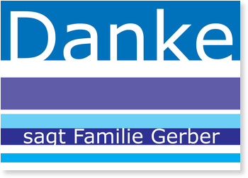 Danke, blau, modern, Postkarte, Familie, Familiengr��e