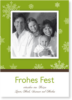 Schneeflocken, gr�n