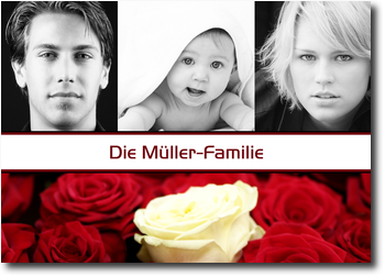 Familie, Rosen, Familiengr��e, Postkarte