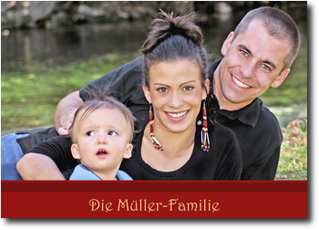 Familie, rot, elegant, Familiengr��e, Postkarte