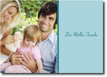 Familie, blau, Familiengr��e, Postkarte