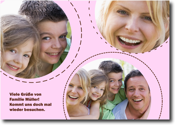 Familie, Naht, rosa