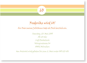 Geburtstag, 60, modern