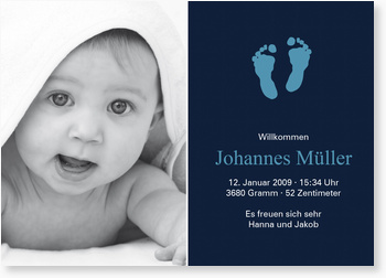Baby, Willkommen, blau, F�sschen