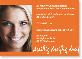 Geburtstag, 30, orange