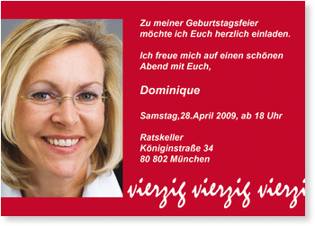Geburtstag, 40, rot