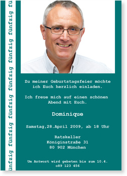 Geburtstag, 50, gr�n