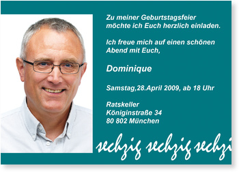 Geburtstag, 60, blau