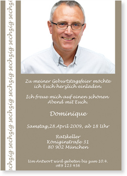 Geburtstag, 60, braun