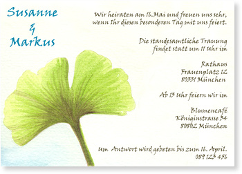 Ginktoblatt, stilvoll