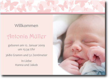 Schmetterlinge, rosa, elegant