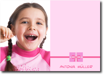 Danke, Geschenk, rosa, postkarte