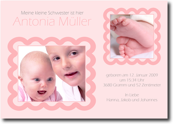 Rahmen, liebevoll, rosa