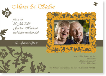 Goldene Hochzeit, stilvoll