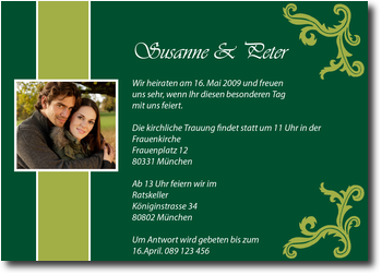 Hochzeit, Ornamente, gr�n