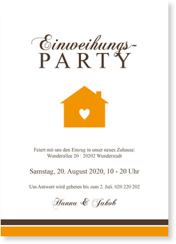 Haus, Herz, orange