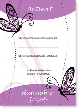 Antwort, Schmetterlinge, modern