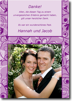 Danke, violett, modern