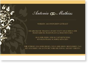 Melone, Hochzeitseinlaung, Ringe