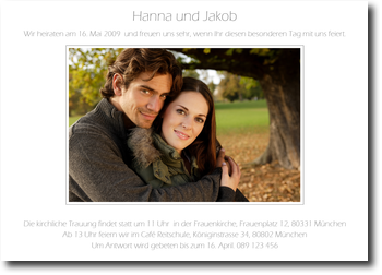 Hochzeit schlicht, romantisch