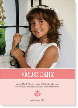 Danke, Kommunion, Konfirmation, Ornament, ros�
