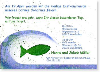 Kommunion, Fisch, gr�n
