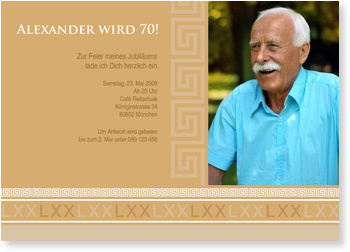 Geburtstag, 70, antik