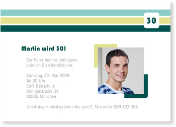 Geburtstag, 30, stilecht