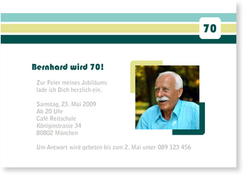 Geburtstag, 70, elegant