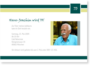 Geburtstag, 70, klassisch