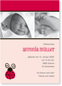 Baby, Marienk�fer, rot