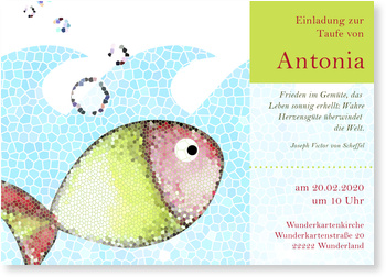 Fisch, bunt, Mosaik