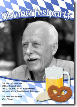 Oktoberfest, Party, blau-wei�