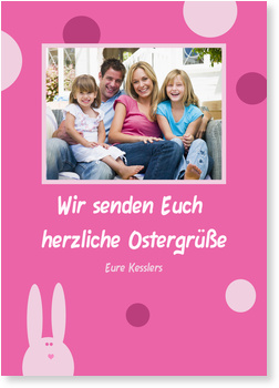 Osterhase, pink. Punkte, Gr��e