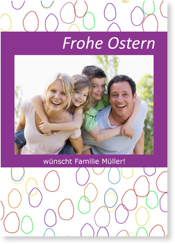 Gru�karte, Ostern, bunt, Ostereier