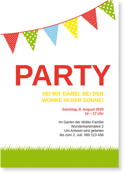 Wimpel, Party, bunt