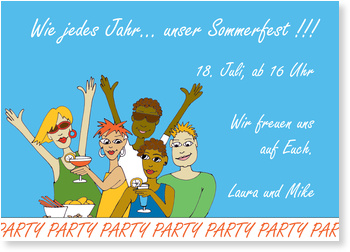 Sommerparty, Partygesellschaft, Tag