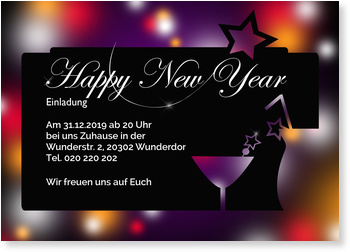 Sektglas, bunt, Cocktail, Stern