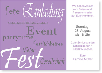 Party, flieder