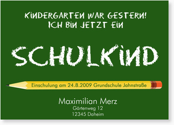 Einschulung, Tafel, frech