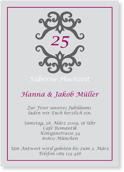 Silberne Hochzeit, Ornamente